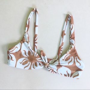 Stone Fox Swim // Hana Tie Front Top NWOT